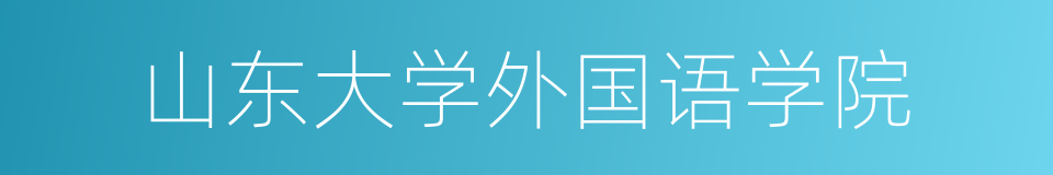 山东大学外国语学院的同义词