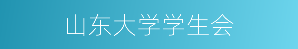 山东大学学生会的同义词