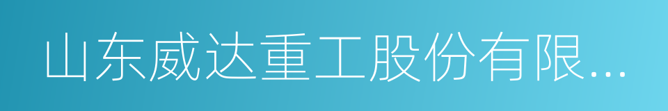 山东威达重工股份有限公司的同义词