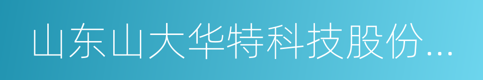 山东山大华特科技股份有限公司的同义词