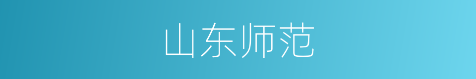 山东师范的同义词
