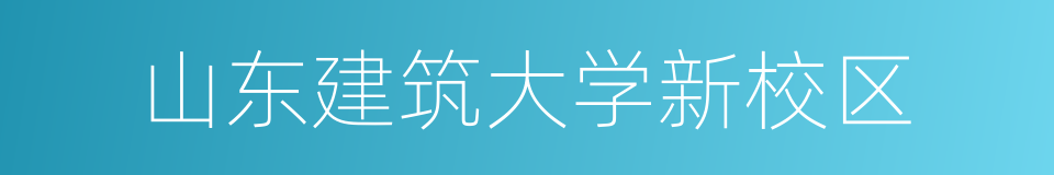 山东建筑大学新校区的同义词