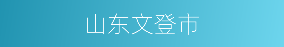 山东文登市的同义词