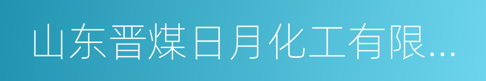 山东晋煤日月化工有限公司的同义词