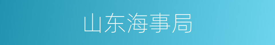 山东海事局的同义词