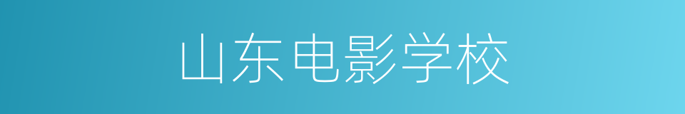 山东电影学校的同义词