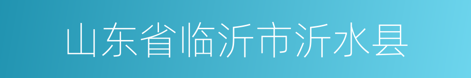 山东省临沂市沂水县的同义词