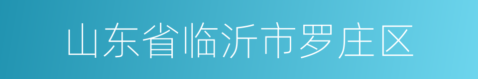 山东省临沂市罗庄区的同义词