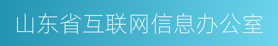 山东省互联网信息办公室的同义词