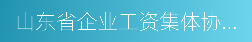 山东省企业工资集体协商条例的同义词