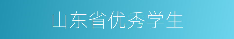 山东省优秀学生的同义词