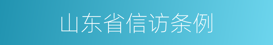 山东省信访条例的同义词