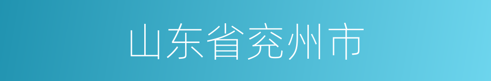 山东省兖州市的同义词