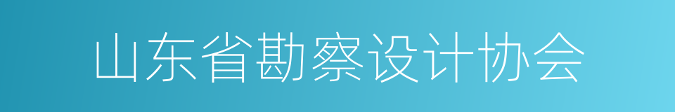 山东省勘察设计协会的同义词