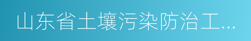 山东省土壤污染防治工作方案的同义词