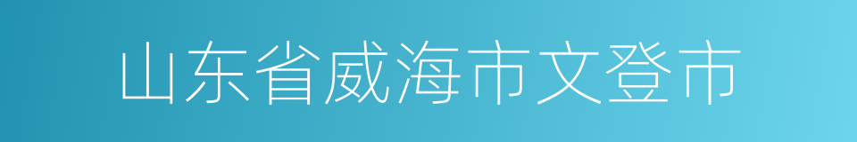 山东省威海市文登市的同义词