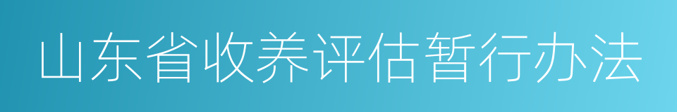 山东省收养评估暂行办法的同义词