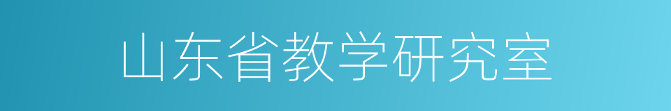 山东省教学研究室的同义词
