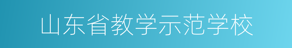 山东省教学示范学校的同义词