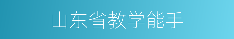 山东省教学能手的同义词