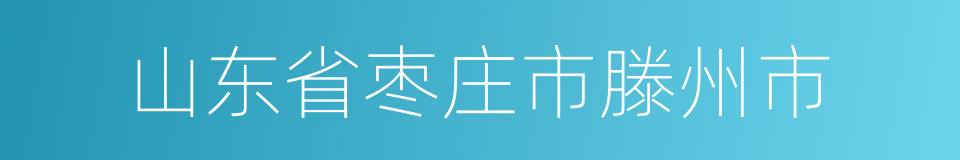 山东省枣庄市滕州市的同义词