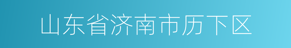 山东省济南市历下区的同义词