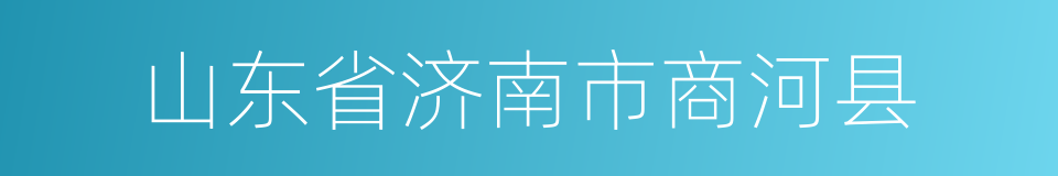 山东省济南市商河县的同义词