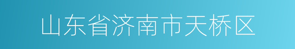 山东省济南市天桥区的同义词