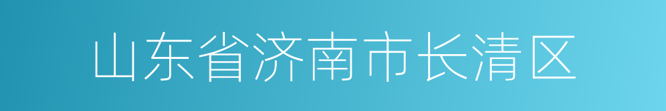 山东省济南市长清区的同义词