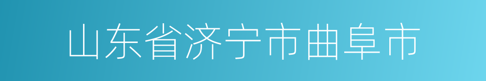 山东省济宁市曲阜市的同义词