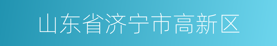 山东省济宁市高新区的同义词