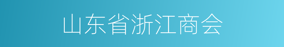 山东省浙江商会的同义词