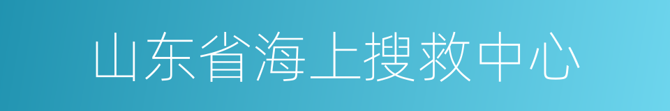 山东省海上搜救中心的同义词