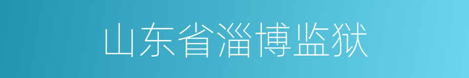 山东省淄博监狱的同义词