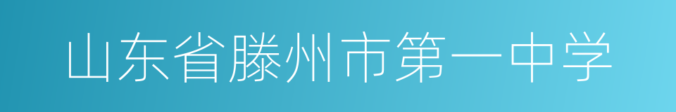 山东省滕州市第一中学的同义词