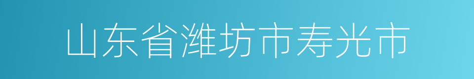 山东省潍坊市寿光市的同义词