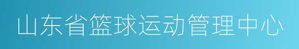 山东省篮球运动管理中心的同义词