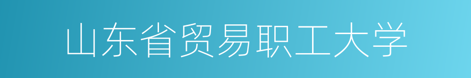 山东省贸易职工大学的同义词