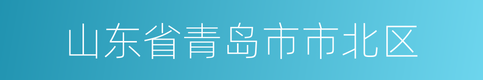 山东省青岛市市北区的同义词