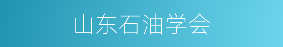 山东石油学会的同义词