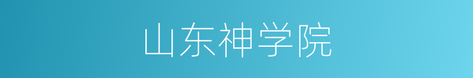 山东神学院的同义词