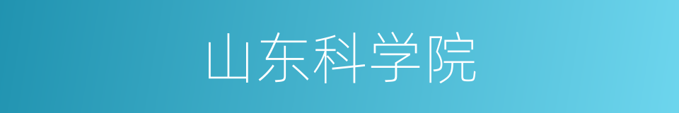 山东科学院的同义词