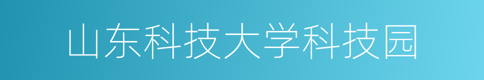 山东科技大学科技园的同义词