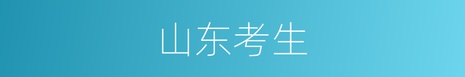 山东考生的同义词
