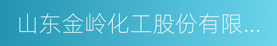 山东金岭化工股份有限公司的同义词