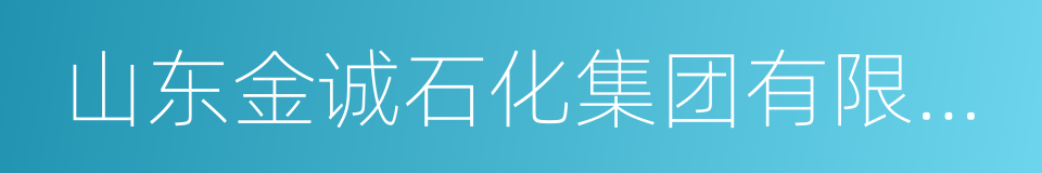 山东金诚石化集团有限公司的同义词