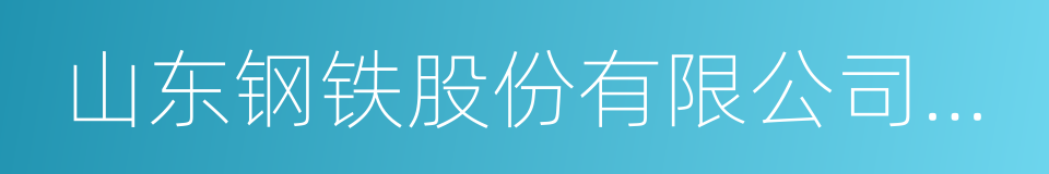 山东钢铁股份有限公司莱芜分公司的同义词