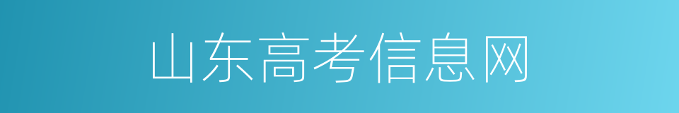 山东高考信息网的同义词