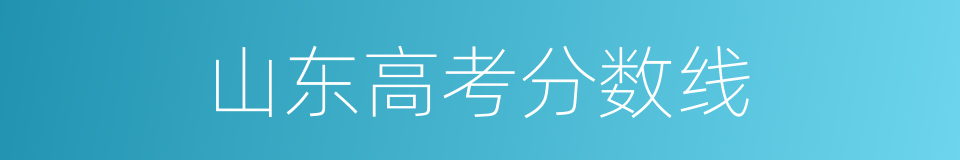 山东高考分数线的同义词