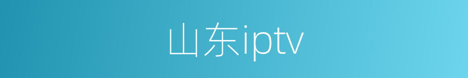 山东iptv的同义词